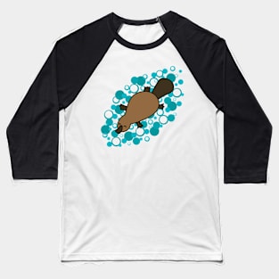 Swimming Platypus Baseball T-Shirt